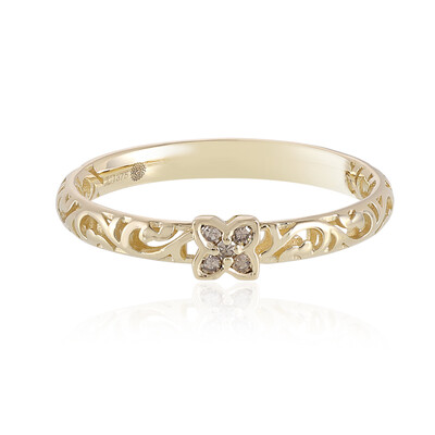 Gouden ring met een I2 Champagne Diamant (Ornaments by de Melo)