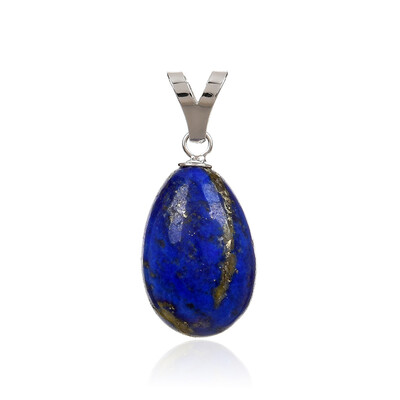 Zilveren hanger met een lapis lazuli