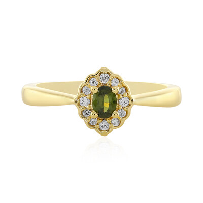 Zilveren ring met een Groene Ceylon Zirkoon