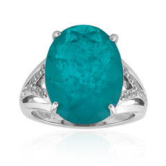 Zilveren ring met een Blauwgroene kwarts