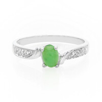 Zilveren ring met een keizerlijk chrysopraas