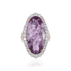 Zilveren ring met een lavendel amethist (Gems en Vogue)