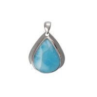 Zilveren hanger met een larimar