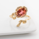 Gouden ring met een Congo Neon Toermalijn (Smithsonian)