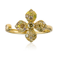 Gouden ring met SI2 Fancy Diamanten (CIRARI)