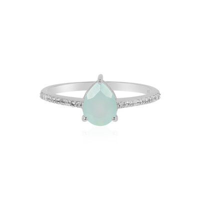 Zilveren ring met een Aqua Chalcedoon