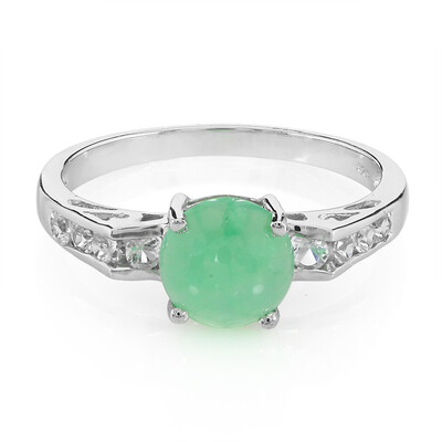 Zilveren ring met een keizerlijk chrysopraas