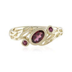 Gouden ring met een framboos rhodoliet (Ornaments by de Melo)