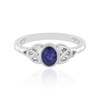 Zilveren ring met een Madagaskar Blauwe Saffier