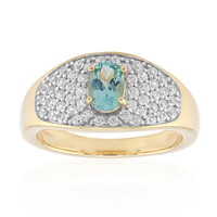 Gouden ring met een Teal Toermalijn (Mark Kaufman)