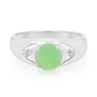 Zilveren ring met een keizerlijk chrysopraas