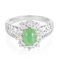 Zilveren ring met een keizerlijk chrysopraas