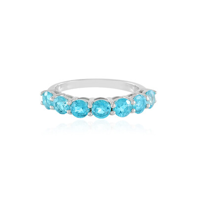 Zilveren ring met Paraiba Topaasstenen