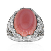 Zilveren ring met een roze opaal (Annette classic)