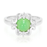 Zilveren ring met een keizerlijk chrysopraas