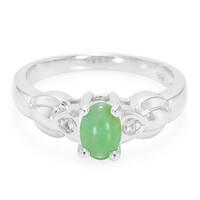 Zilveren ring met een keizerlijk chrysopraas