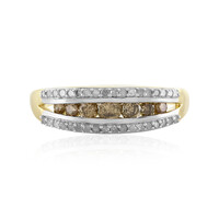 Gouden ring met een I4 Champagne Diamant