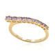 Gouden ring met een Onverhitte Purper Saffier