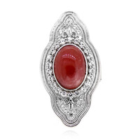 Zilveren ring met een rhodochrosiet (Dallas Prince Designs)