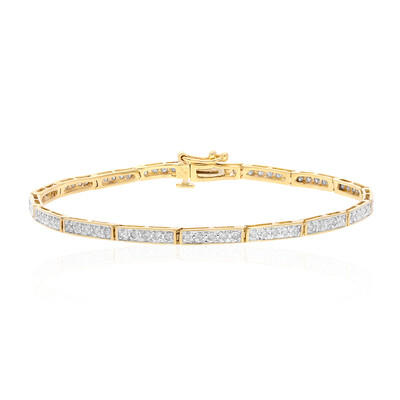 Gouden armband met I2 (I) Diamanten