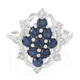 Zilveren ring met blauwe saffieren