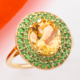 Gouden ring met een gele beril