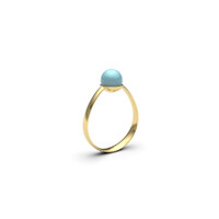 Zilveren ring met een larimar