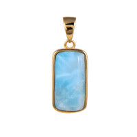 Zilveren hanger met een larimar