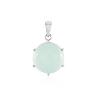 Zilveren hanger met een Aqua Chalcedoon