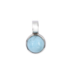 Zilveren hanger met een larimar