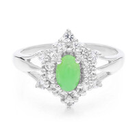 Zilveren ring met een keizerlijk chrysopraas