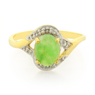 Zilveren ring met een keizerlijk chrysopraas