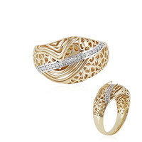 Gouden ring met I1 (I) Diamanten (Ornaments by de Melo)