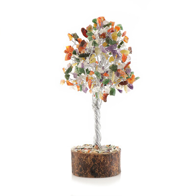 Messing accessoire met witte kwartskristallen