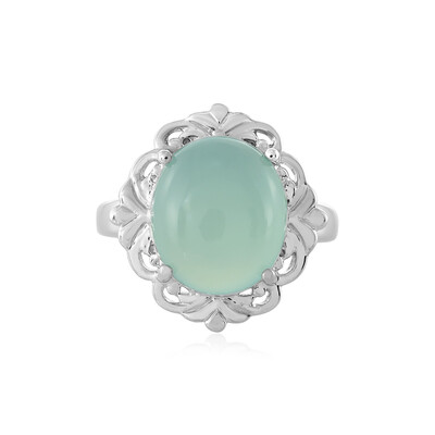 Zilveren ring met een Aqua Chalcedoon