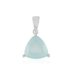 Zilveren hanger met een Aqua Chalcedoon