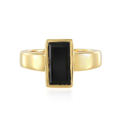 Zilveren ring met een zwarte onyx