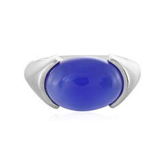 Zilveren ring met een Blauwe chalcedoon