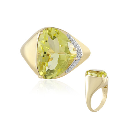 Gouden ring met een Ouro Verde kwarts (SUHANA)