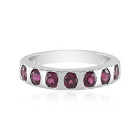 Zilveren ring met rhodolieten