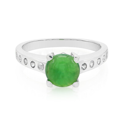 Zilveren ring met een keizerlijk chrysopraas