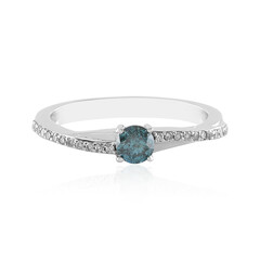 Gouden ring met een I2 Blauwe Diamant