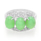 Zilveren ring met keizerlijke chrysopraasstenen