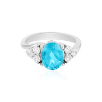 Zilveren ring met een Paraiba Topaas