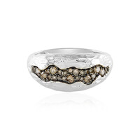 Zilveren ring met I2 Champagne Diamanten (de Melo)