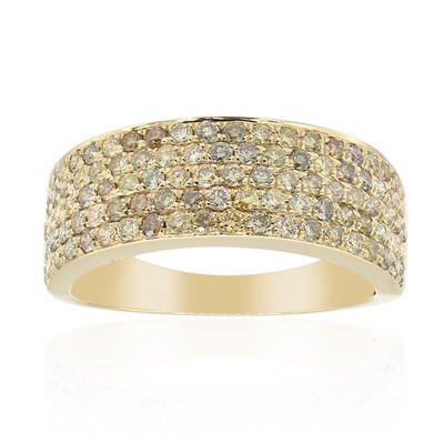 Gouden ring met SI2 Fancy Diamanten (CIRARI)