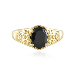 Zilveren ring met een zwarte spinel