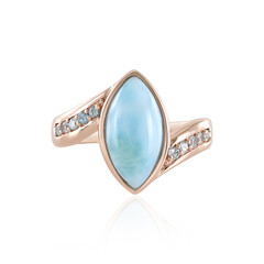 Zilveren ring met een larimar (KM by Juwelo)