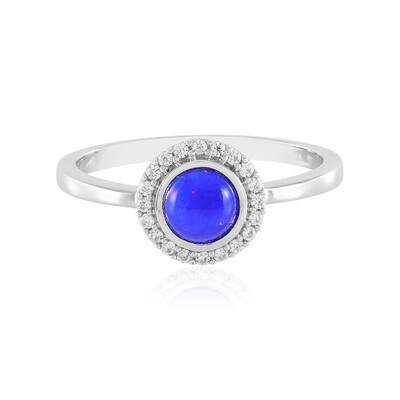 Zilveren ring met een Blauwe Ethiopische Opaal