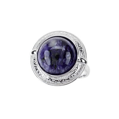 Zilveren ring met een Charoite (dagen)